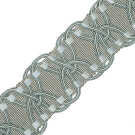 2.5" Kensington Braid Trim by Samuel & Sons in Sea Glass