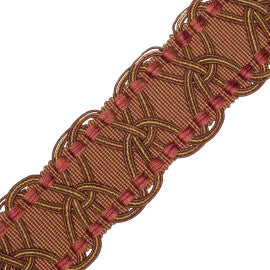 2.5" Kensington Braid Trim by Samuel & Sons in Russet