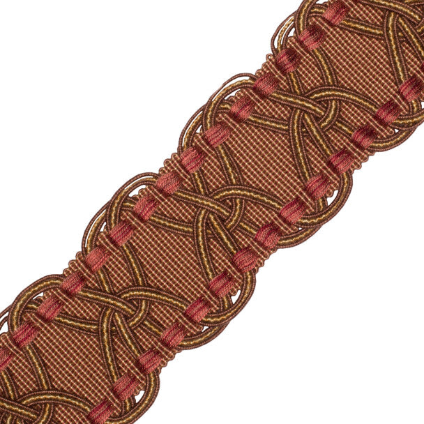 2.5" Kensington Braid Trim by Samuel & Sons in Russet