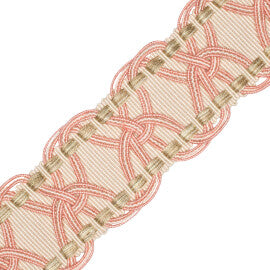 2.5" Kensington Braid Trim by Samuel & Sons in Petal