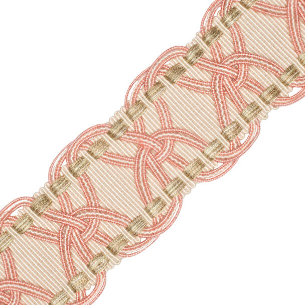 2.5" Kensington Braid Trim by Samuel & Sons in Petal