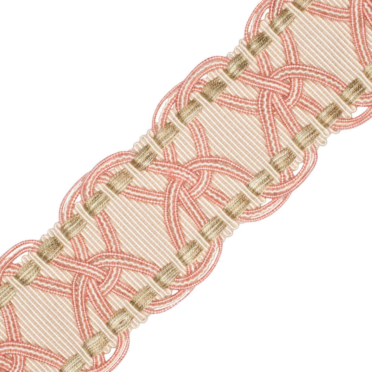 2.5" Kensington Braid Trim by Samuel & Sons in Petal