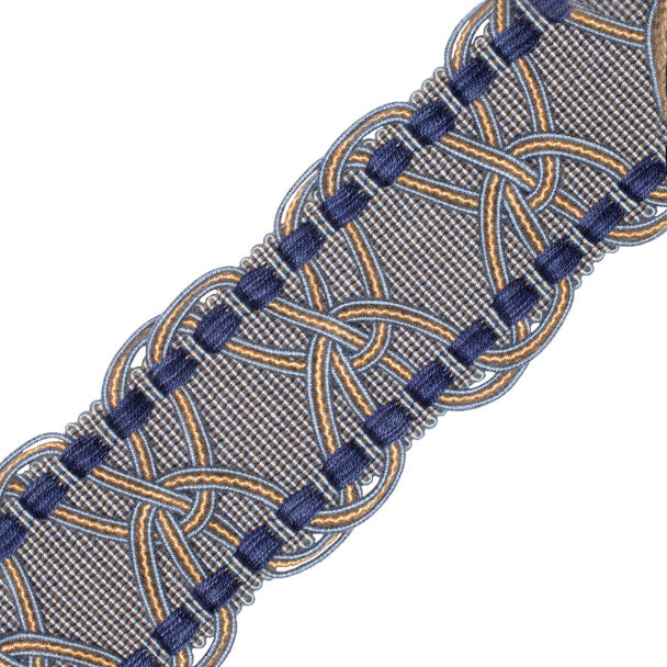 2.5" Kensington Braid Trim by Samuel & Sons in Royal Oak