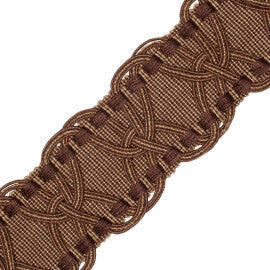 2.5" Kensington Braid Trim by Samuel & Sons in Walnut