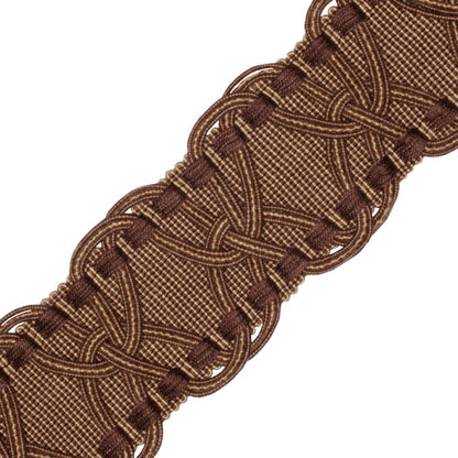 2.5" Kensington Braid Trim by Samuel & Sons in Walnut