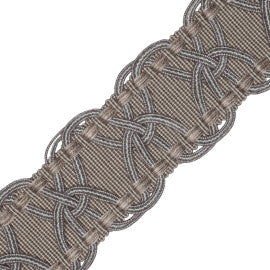 2.5" Kensington Braid Trim by Samuel & Sons in Platinum
