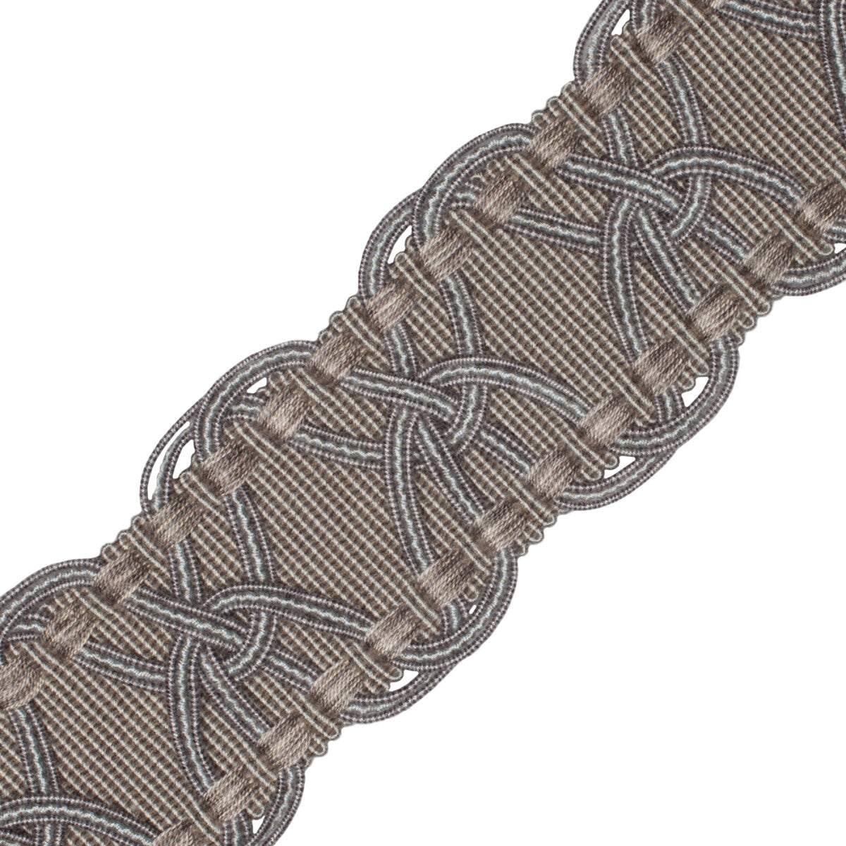 2.5" Kensington Braid Trim by Samuel & Sons in Platinum