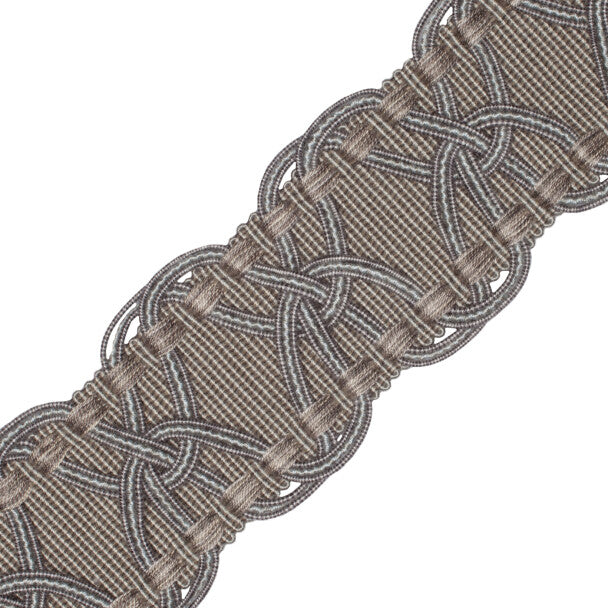 2.5" Kensington Braid Trim by Samuel & Sons in Platinum