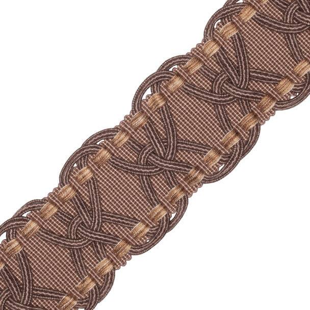 2.5" Kensington Braid Trim by Samuel & Sons in Maple