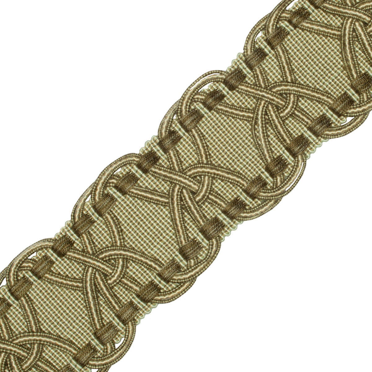 2.5" Kensington Braid Trim by Samuel & Sons in Olive