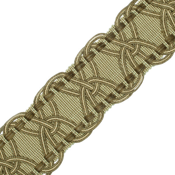 2.5" Kensington Braid Trim by Samuel & Sons in Olive