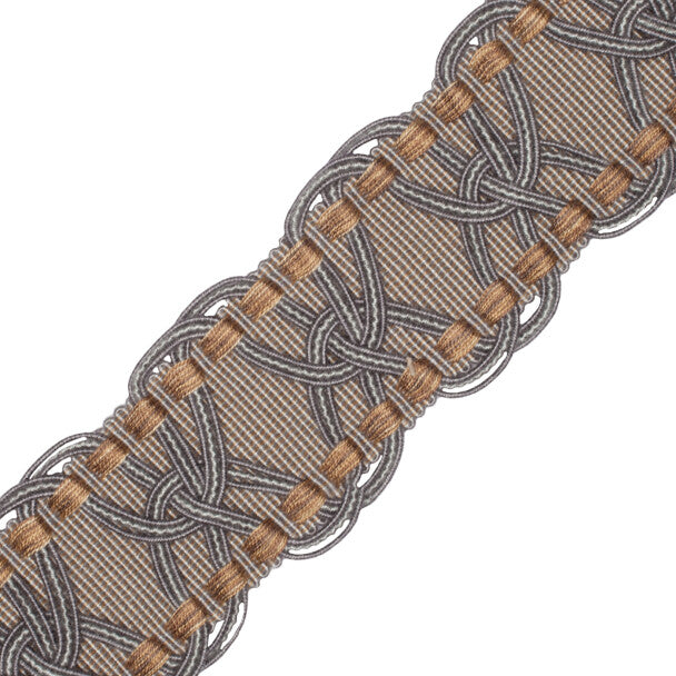 2.5" Kensington Braid Trim by Samuel & Sons in Field Stone