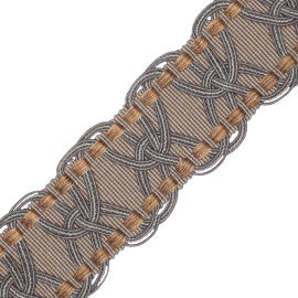 2.5" Kensington Braid Trim by Samuel & Sons in Field Stone