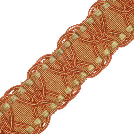 2.5" Kensington Braid Trim by Samuel & Sons in Rhubarb