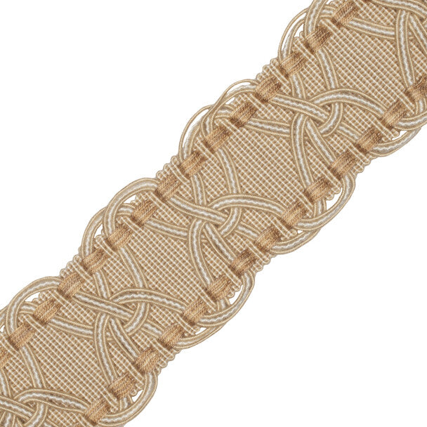 2.5" Kensington Braid Trim by Samuel & Sons in Cornsilk