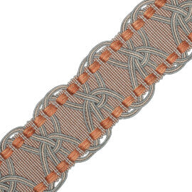 2.5" Kensington Braid Trim by Samuel & Sons in Sunset