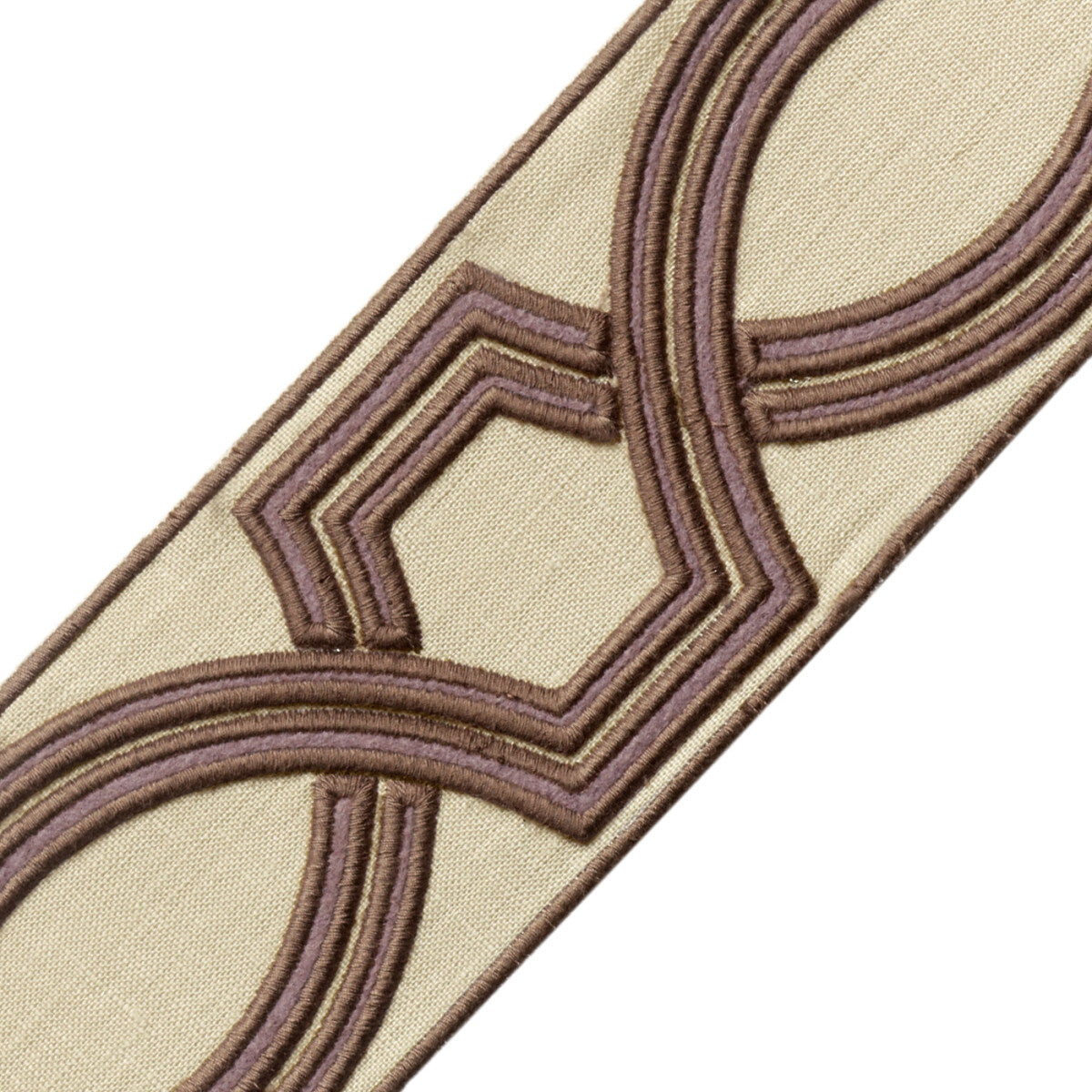 2.75" Ogee Embroidered Border Trim by Samuel & Sons in Dusk