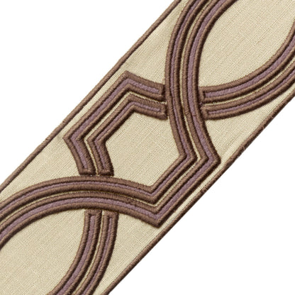 2.75" Ogee Embroidered Border Trim by Samuel & Sons in Dusk