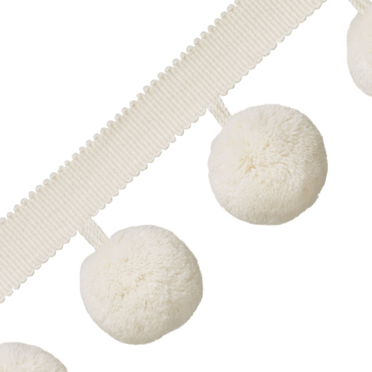 Jumbo Pom Pom Fringe Trim by Samuel & Sons in Pina Colada