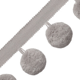 Jumbo Pom Pom Fringe Trim by Samuel & Sons in Vapor
