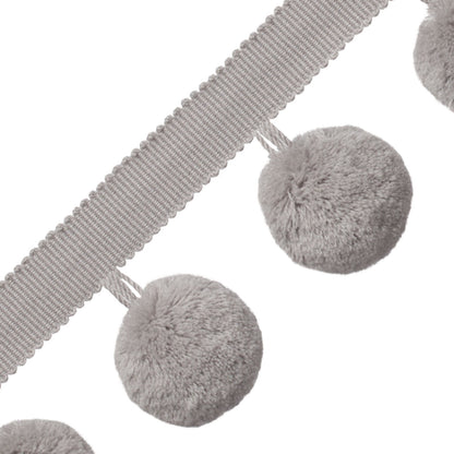 Jumbo Pom Pom Fringe Trim by Samuel & Sons in Vapor