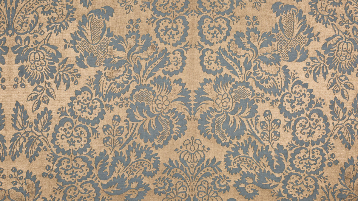 Solimena Slate blue & silvery gold