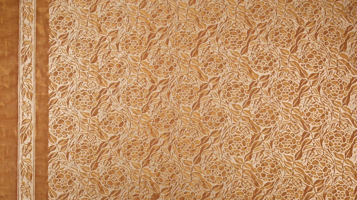 Fiori Burnt sienna & silvery gold