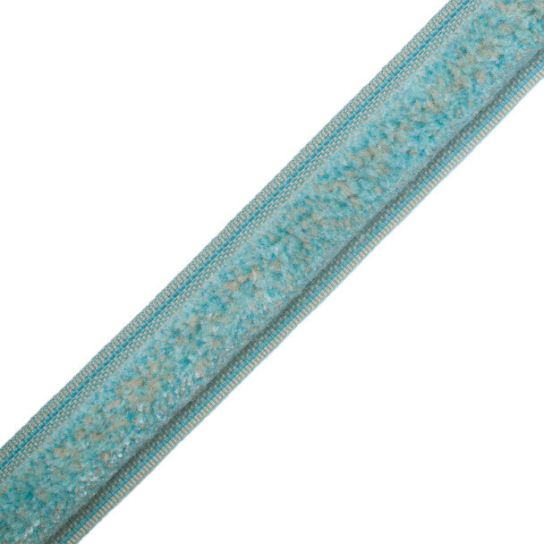 Strata Marabout Trim by Samuel & Sons in Cyan