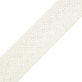 Strata Chevron Border Trim by Samuel & Sons in Ivory