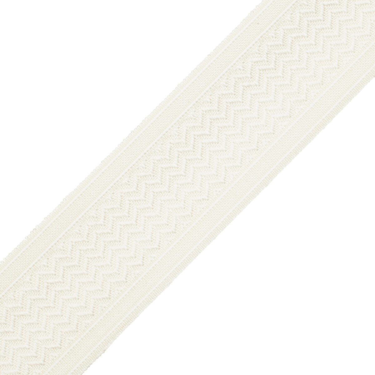 Strata Chevron Border Trim by Samuel & Sons in Ivory