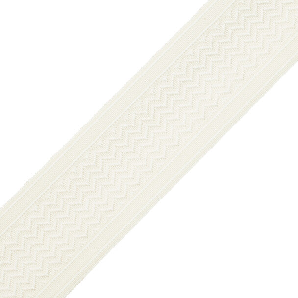 Strata Chevron Border Trim by Samuel & Sons in Ivory