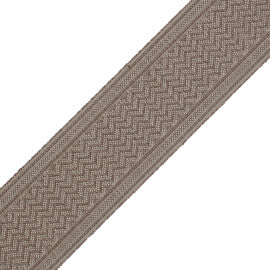 Strata Chevron Border Trim by Samuel & Sons in Moleskin