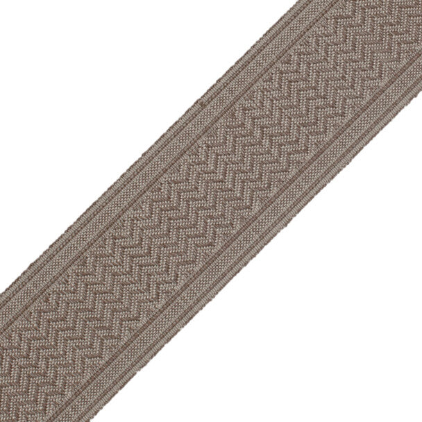 Strata Chevron Border Trim by Samuel & Sons in Moleskin