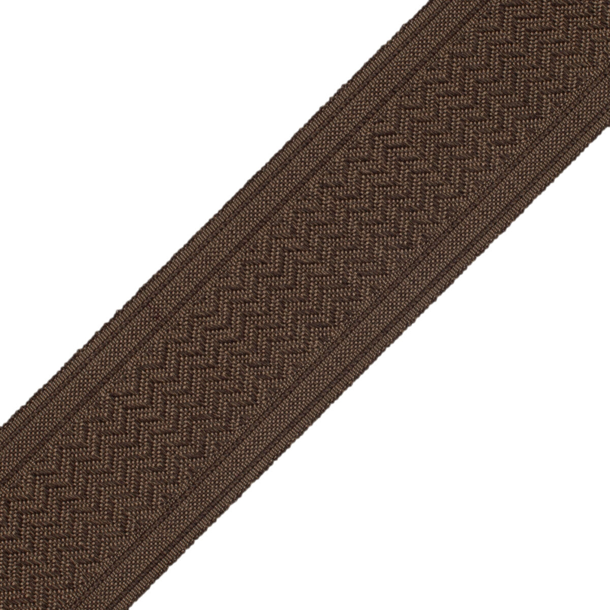 Strata Chevron Border Trim by Samuel & Sons in Cocoa