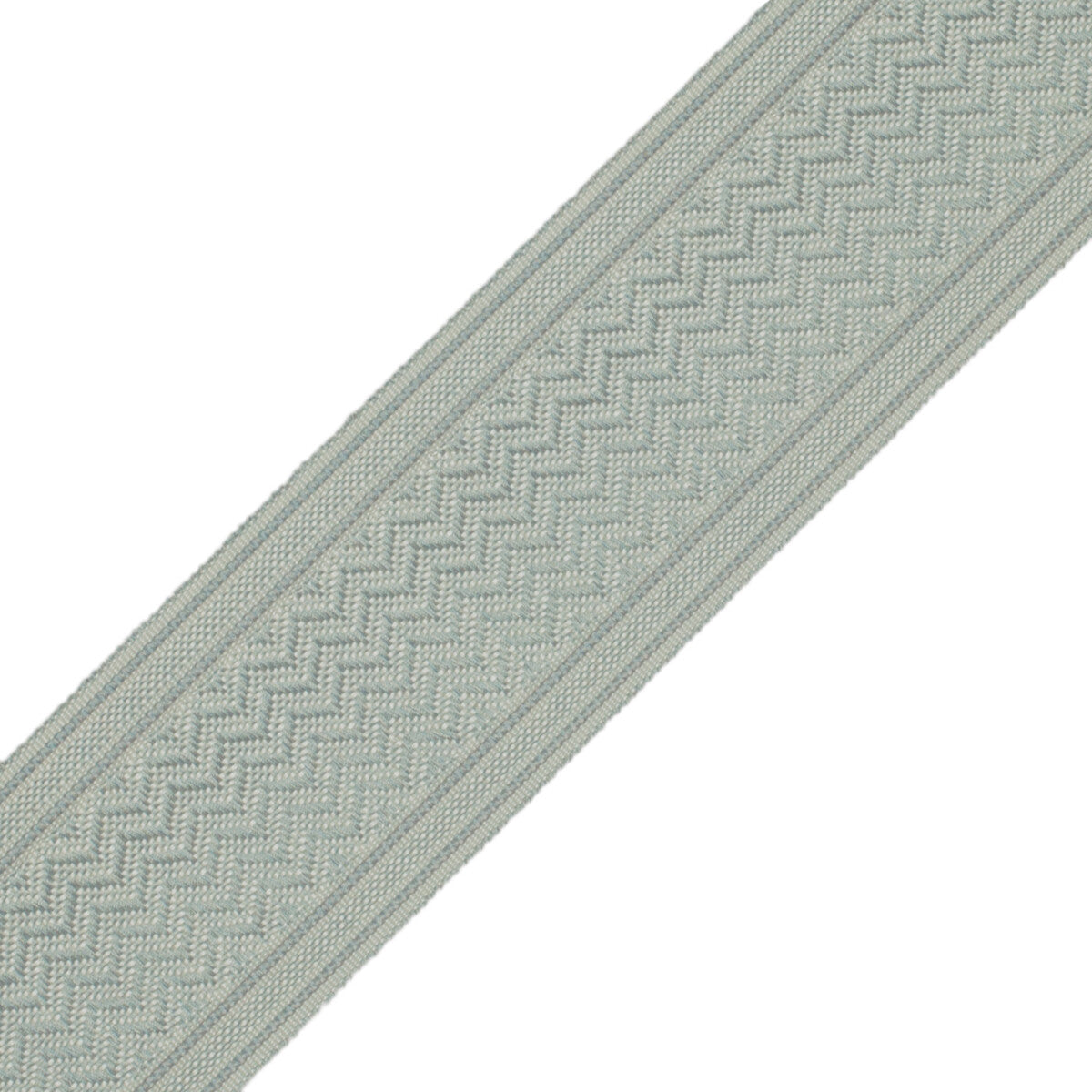 Strata Chevron Border Trim by Samuel & Sons in Sea Glass