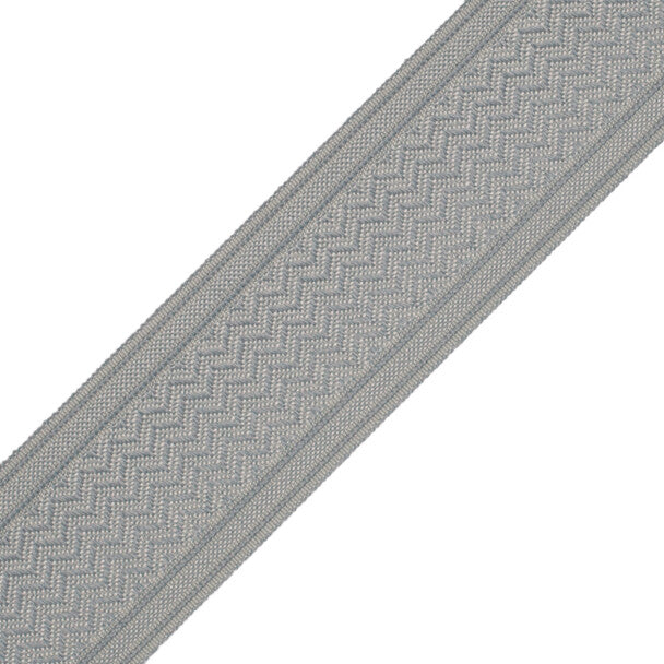 Strata Chevron Border Trim by Samuel & Sons in Sterling