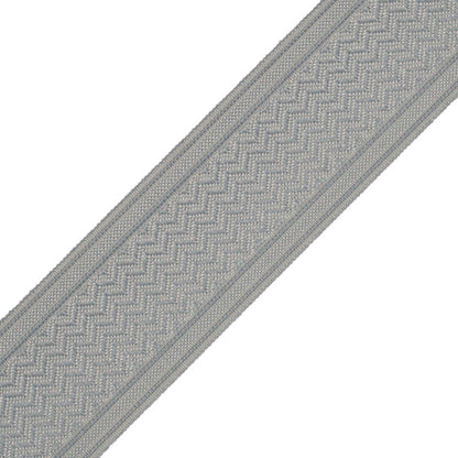 Strata Chevron Border Trim by Samuel & Sons in Sterling