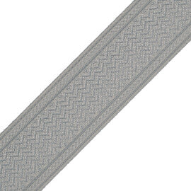 Strata Chevron Border Trim by Samuel & Sons in Sterling