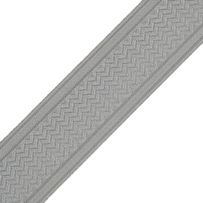 Strata Chevron Border Trim by Samuel & Sons in Sterling