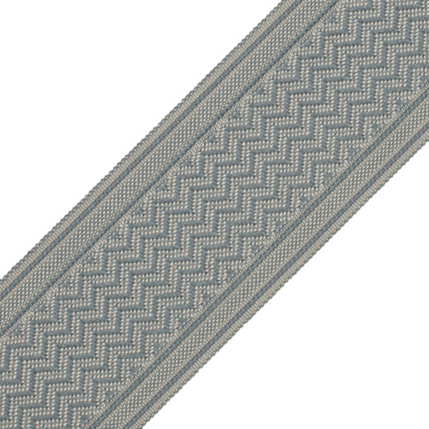 Strata Chevron Border Trim by Samuel & Sons in Ocean