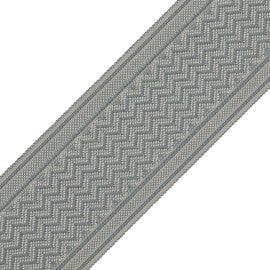 Strata Chevron Border Trim by Samuel & Sons in Ocean