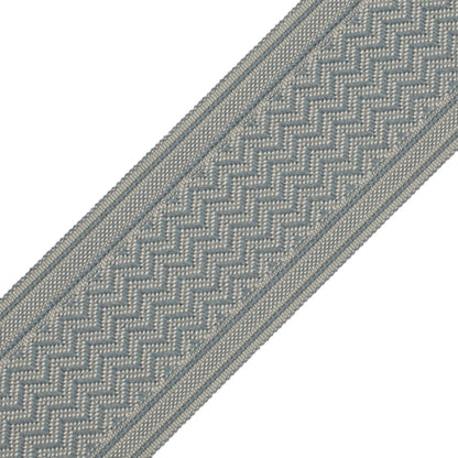 Strata Chevron Border Trim by Samuel & Sons in Ocean
