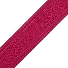 Strata Chevron Border Trim by Samuel & Sons in Fuchsia