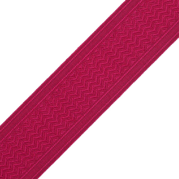Strata Chevron Border Trim by Samuel & Sons in Fuchsia