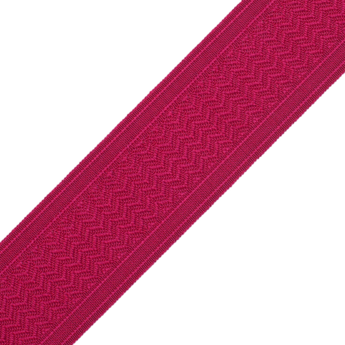 Strata Chevron Border Trim by Samuel & Sons in Fuchsia