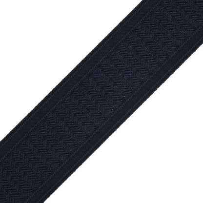 Strata Chevron Border Trim by Samuel & Sons in Navy