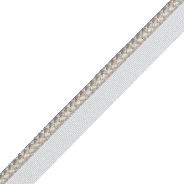 1/4" (6 Mm) Strata Cord With Tape Trim by Samuel & Sons in Bisque