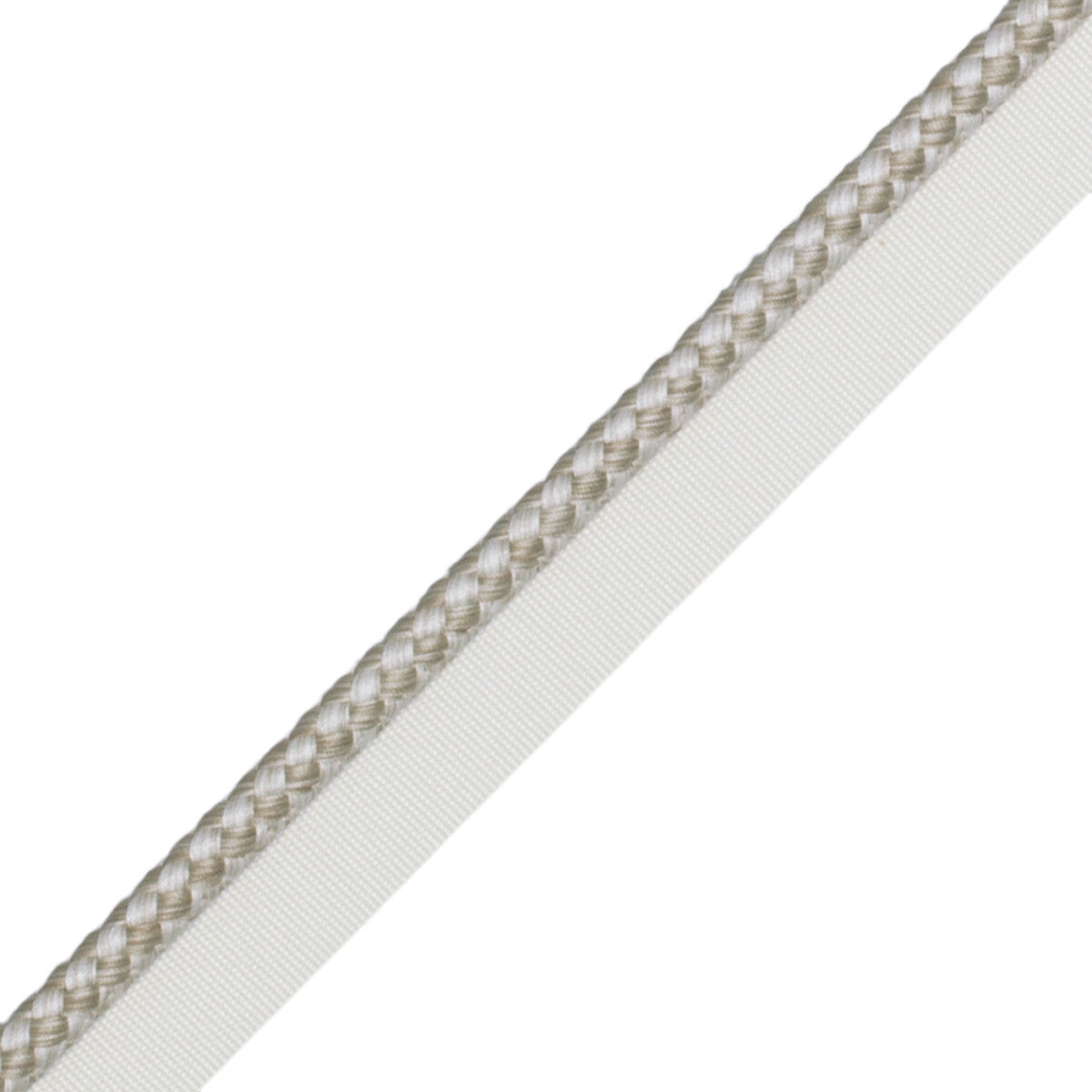 1/4" (6 Mm) Strata Cord With Tape Trim by Samuel & Sons in Almond