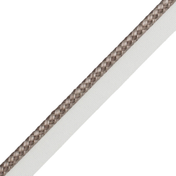 1/4" (6 Mm) Strata Cord With Tape Trim by Samuel & Sons in Moleskin