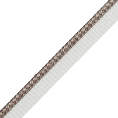 1/4" (6 Mm) Strata Cord With Tape Trim by Samuel & Sons in Moleskin